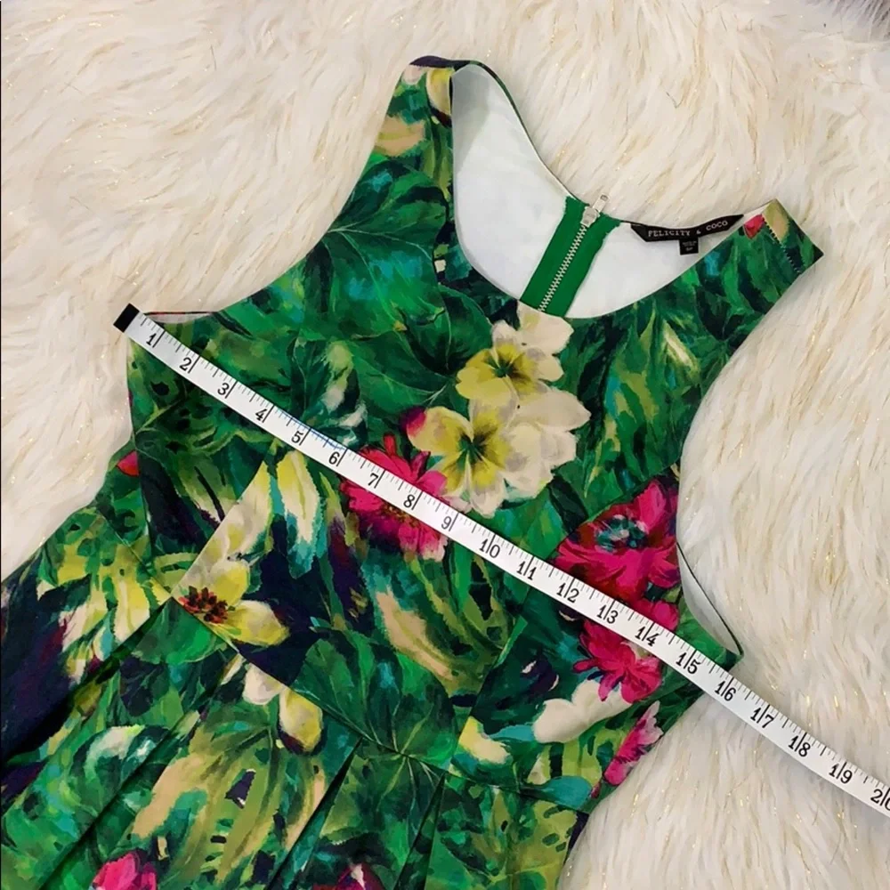 Felicity & Coco Floral green Fit & Flare Dress - Picture 5 of 8